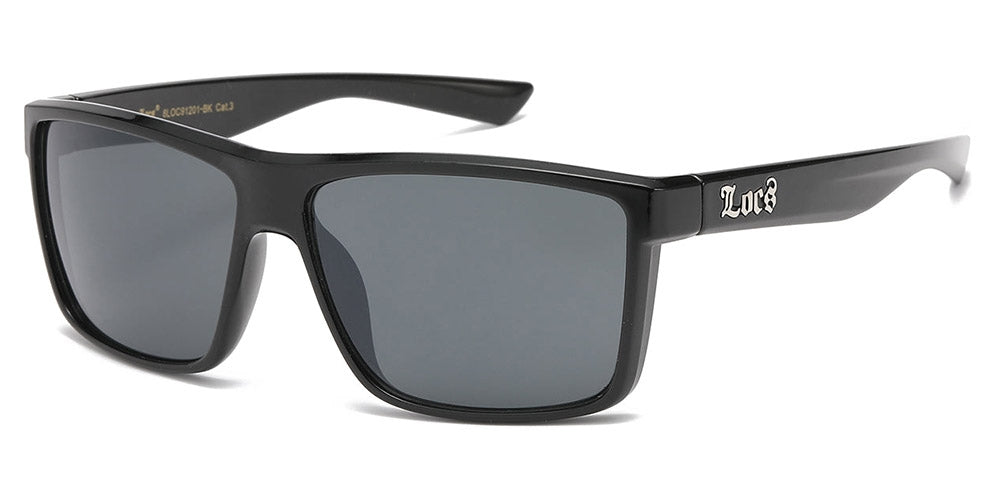 Locs Rectangle Black Frame Sunglasses in Bulk LOC91283-BK – OE