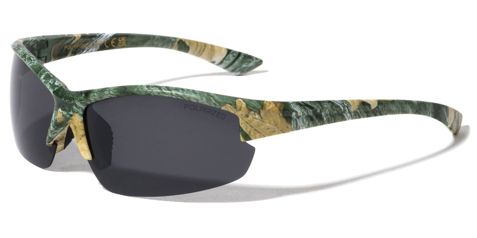 Polarized Camo Wrap Around Sunglasses Wholesale POL-BP0163  display picture 1