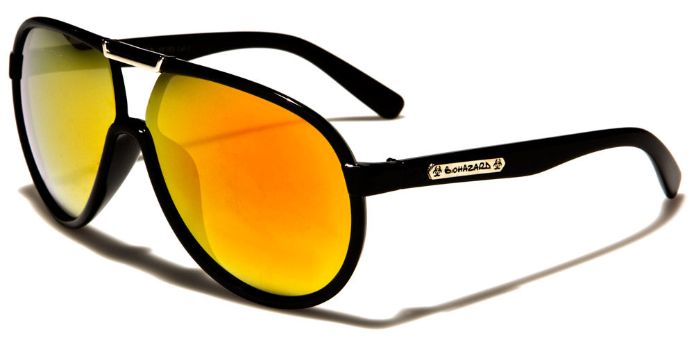 thumbnail image 2 of BioHazard Men's Sunglasses BZ01 – Black Frame / Clear Lens Rectangular Style 2 of 5