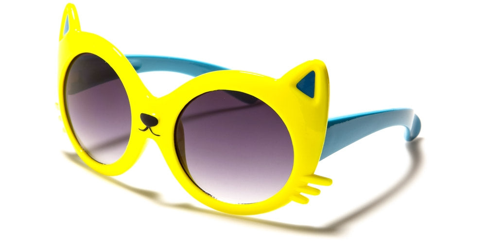 Kids Cat Face Oval Bulk Sunglasses K811 – OE Wholesale Sunglasses