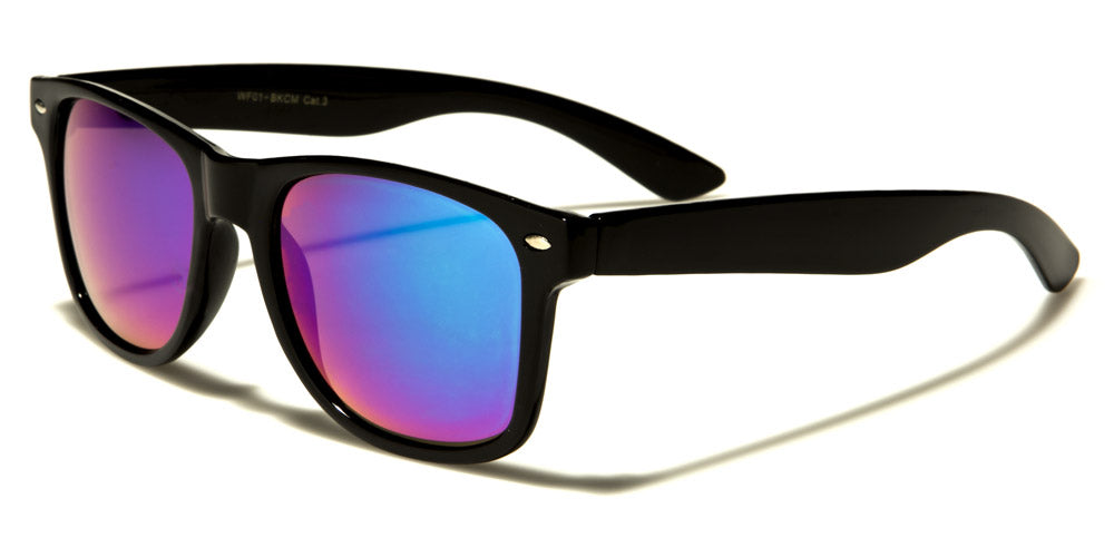 Retro Sunglasses Blue Wayfarer Sunglasses Bulk WF01-BKCM