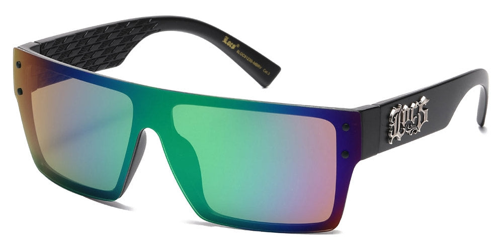Locs Shield Rectangle Wholesale Sunglasses LOC91259-MBRV – OE