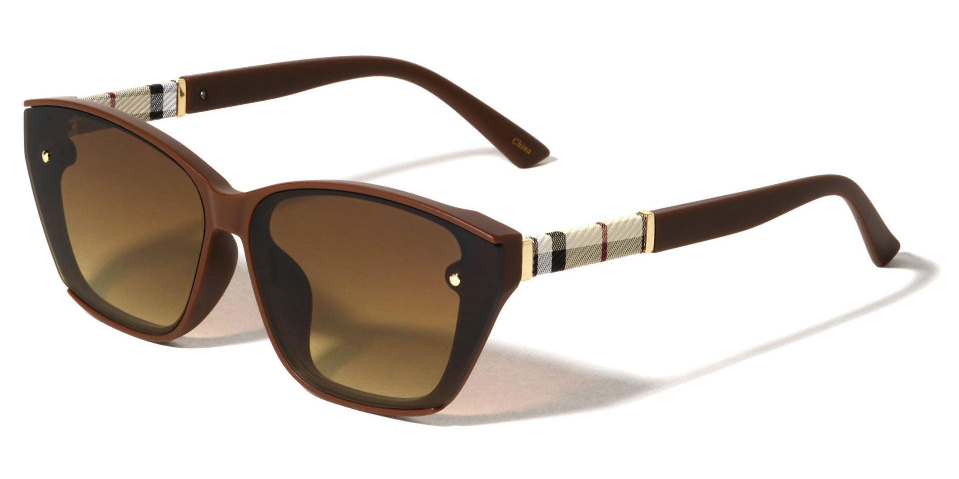 Classic Check Pattern Women's Sunglasses Wholesale P30667