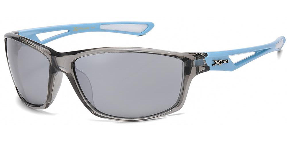 X-Loop Sport Oval Wrap Mirrored Lens Bulk Sunglasses X2821 – OE