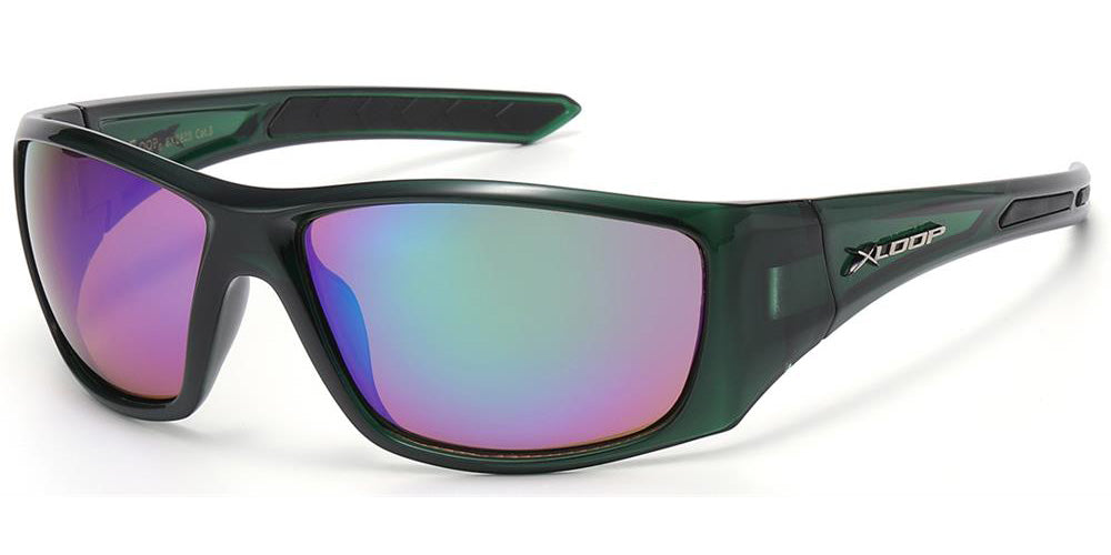 X-Loop Sport Oval Wrap Mirrored Wholesale Sunglasses X2823 – OE