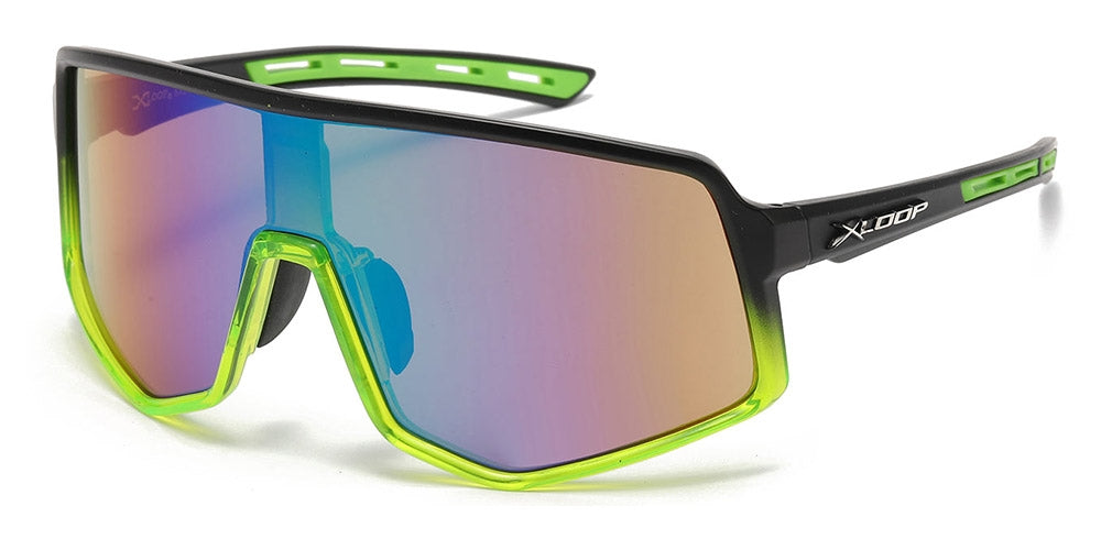 X-Loop Shield Wrap Sunglasses in Bulk Mirrored X3710 – OE